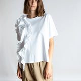 Flower Frill Top -White