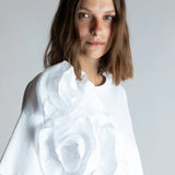 Flower Frill Top -White