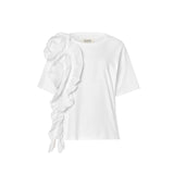 Flower Frill Top -White