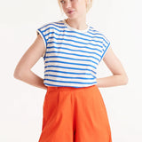 Blue + White Striped T-Shirt