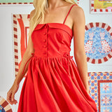 Taryn Dress -True Red