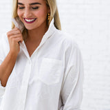 Abby Swing Heart Top -White