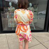 Skyla Dress -Outline Palms