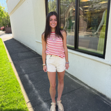 Red + White Striped T-Shirt