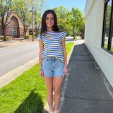 Blue + White Striped T-Shirt
