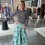 Gabby Skirt in Blue Print
