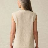 Miramar Linen Sweater Tank -Summer Sand