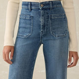 Stretch Terry Patch Pocket Ankle Pant -Riverton