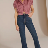 The Valentina Shortie Boot Jeans -Woodside