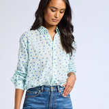 Sofia Top -Blue Hearts