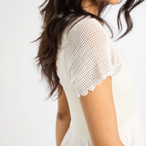 Carla Crochet Dress - White