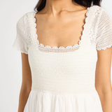 Carla Crochet Dress - White