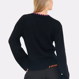 Parker Vneck Sweater -Coal