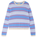 Deckchair Stripe Crew Sweater -Oatmeal / Azure