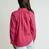 Perry Blouse -Pink/Red Check