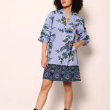 Freya Dress in Periwinkle Mosaic