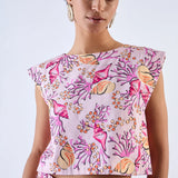 Piper Top -Coral Garden Pink