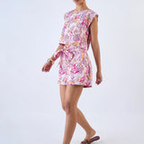 Piper Top -Coral Garden Pink