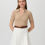 Adaline Mini Skirt -Contrast Ecru
