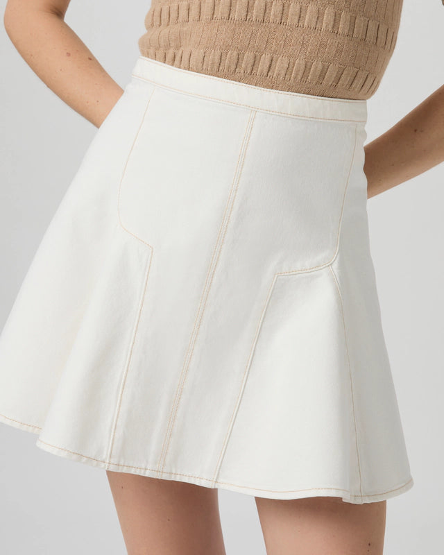 Adaline Mini Skirt -Contrast Ecru