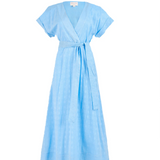 Sailor Dress -Cotton Weave Aqua