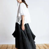 Ruffle Hem Skirt -Black