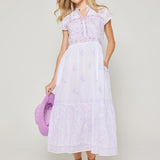Nora 48" Dress -Cotton Lilac