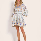 Flora Mora Short Dress -Vanilla