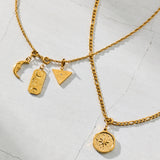 Luna Crescent Moon Charm -Gold