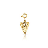 Charlotte Heart Charm -Gold