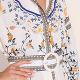 Flora Danica Long Dress -Vanilla