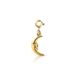 Luna Crescent Moon Charm -Gold