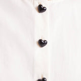 White Buttoned Sleeveless Top -Ecru