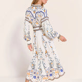 Flora Danica Long Dress -Vanilla