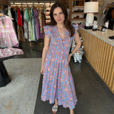 Cora Dress in Cerulean Blue