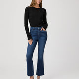 Claudine Raw Hem Jeans Ankle Flair