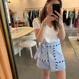Bay Skirt in Coastal Stripe