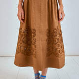 Kirin Dress -Mocha Embroidered Eyelet