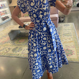 Belted Shirt Dress -Blue Eclipse