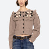 Benny Sheep Crochet Oatmeal Cardigan