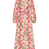 Noddy Dress -Pink Citrus Tile