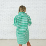 Betsy Dress -Green Stripe