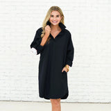 Preppy Dress Heart Elbow -Navy