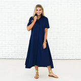 Millie Dress Long -Navy