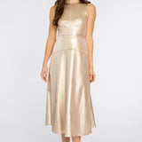 Claire Metallic Denim Dress