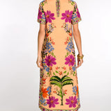 Tess Midi Dress -Tapestry Peach