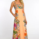 Annalisa Dress -Tapestry Peach