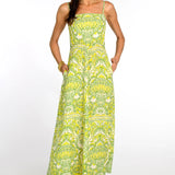 Annalisa Dress -Damask Limeaid