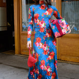 Stevie Dress in Holiday Chintz Teal