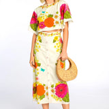 Paloma Top -Wildflower Ivory